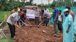 স্বেচ্ছাশ্রমে ৩ কিলোমিটার রাস্তা সংস্কার করল যুবসমাজ