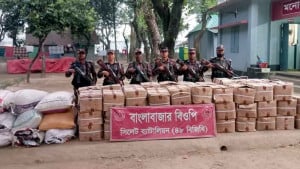 সিলেট সীমান্তে এক সপ্তাহে সাড়ে ৫ কোটি টাকার ভারতীয় পণ্য ‍উদ্ধার