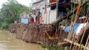 তীব্র হচ্ছে ভাঙন, আতঙ্কে গ্রামবাসী