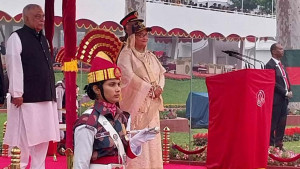 বিজিবি দিবসের কুচকাওয়াজ অনুষ্ঠানে প্রধানমন্ত্রী