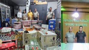রেস্টুরেন্টের সেপটিক ট্যাংক থেকে বিপুল পরিমাণ বিদেশি মদ উদ্ধার