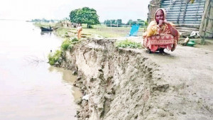 বিলীন অর্ধশতাধিক বাড়ি, ফসলি জমি