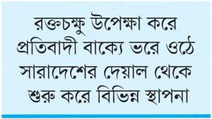 প্রতিবাদের রঙিন ভাষা দেয়ালের গ্রাফিতি