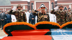 সুদানে ড্রোন হামলায় শহীদ ৬ বাংলাদেশি শান্তিরক্ষীর জানাজা অনুষ্ঠিত