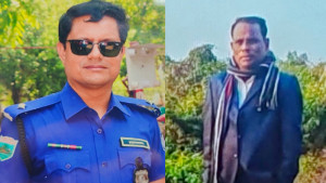 কাভার্ড ভ্যানের চাপায় প্রাণ গেল মোটরসাইকেল আরোহী ওসি ও এএসআইয়ের