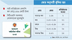 উচ্চ আর্থিক ঝুঁকিতে ৪২ সরকারি প্রতিষ্ঠান