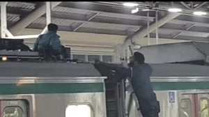 হঠাৎ মেট্রোরেলের ছাদে দুই ব্যক্তি, ট্রেন চলাচল বন্ধ 