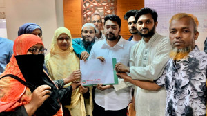 ঢাকা-৫ আসনে শাপলা কলির ফরম নিলেন জুলাই বিপ্লব পরিষদের সাদিল