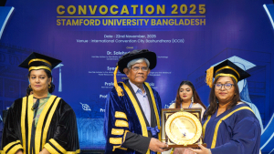 উৎসবমুখর পরিবেশে দেড় হাজার শিক্ষার্থীর অংশগ্রহণে স্টামফোর্ড ইউনিভার্সিটির সমাবর্তন