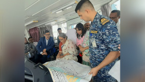 ‘মীন সন্ধানী’ জাহাজের জরিপ কার্যক্রম পরিদর্শন করলেন মৎস্য উপদেষ্টা