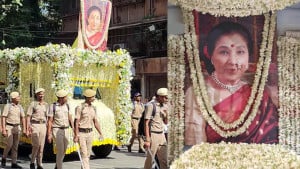 শ্রদ্ধা-ভালোবাসায় আশা ভোঁসলেকে শেষ বিদায়