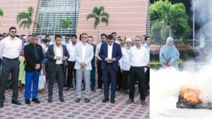বেবিচক সদরদপ্তর ও শাহজালাল বিমানবন্দরে অগ্নিনির্বাপণ মহড়া