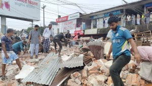 চাঁদপুর-কুমিল্লা মহাসড়কে ফের উচ্ছেদ অভিযান