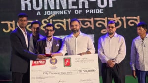 কাভা সাফল্যের পর ভলিবল দলকে সংবর্ধনা
