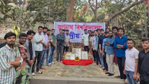 জবি প্রশাসনের সাড়া না পেয়ে মন্দির ‘উদ্বোধন’ করলেন শিক্ষার্থীরাই