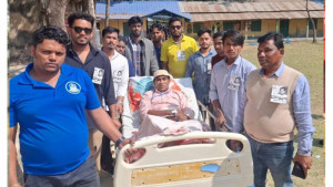 হাসপাতালের বেডে শুয়ে ভোট দিলেন যুবদল নেতা