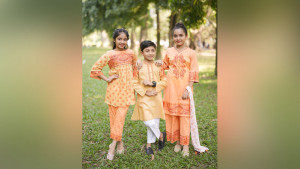 বসন্তের রঙে রঙিন ছোটদের পোশাক