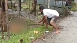 হাঁসকে কামড়ানোয় দড়ি দিয়ে বেঁধে কুকুরকে পিটিয়ে হত্যার অভিযোগ