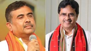 শুভেন্দু ও মানিক সাহাকে আম উপহার বাংলাদেশের   