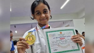 মাদারীপুরে কারাতে স্বর্ণপদক জয় মাইশা জেবিনের