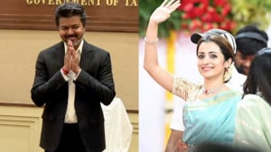 বিজয়ের শপথ অনুষ্ঠানে অভিনেত্রী তৃষা, উস্কে দিলো প্রেমের গুঞ্জন