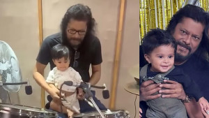 ছেলের হাতে ড্রামস স্টিক তুলে দিলেন জেমস, ভিডিও ভাইরাল