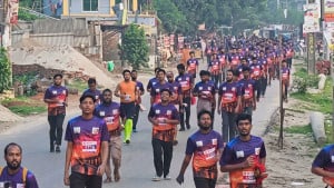 মাদকবিরোধী বার্তায় ‘রান সিরাজগঞ্জ’ ম্যারাথন