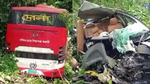 গোপালগঞ্জে বাস-প্রাইভেটকার সংঘর্ষে নিহত ২, আহত ২০