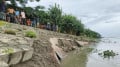 ব্রহ্মপুত্রের ডান তীররক্ষা বাঁধে  আবারও ধস, আতঙ্ক