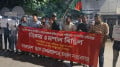৫ দাবিতে শাহবাগে ছাত্র ফেডারেশনের মশাল মিছিল