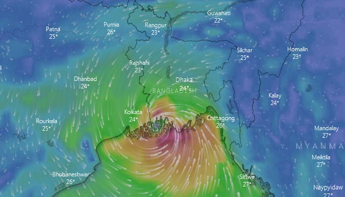 দক্ষিণ-পশ্চিমাঞ্চলে অবস্থান করছে ‘বুলবুল’