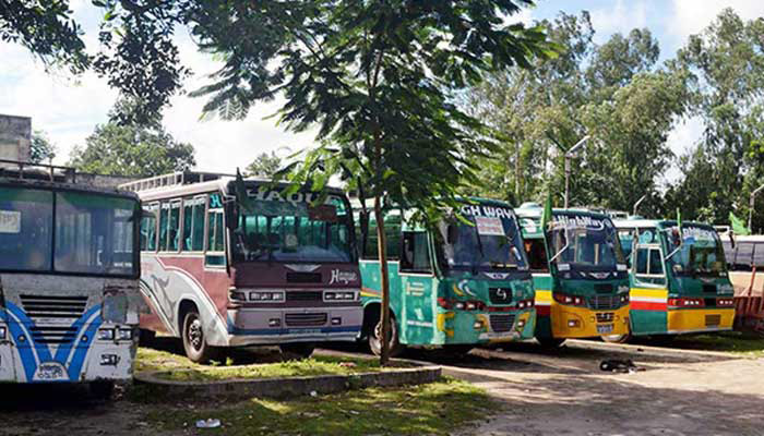 সুনামগঞ্জে পরিবহন শ্রমিকদের কর্মবিরতি