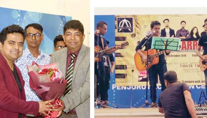 সিঙ্গাপুরে গাইলেন তানভীর তারেক, পেলেন সম্মাননা