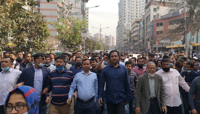 রাজধানীতে রিজভী-সোহেলের নেতৃত্বে বিএনপির বিক্ষোভ