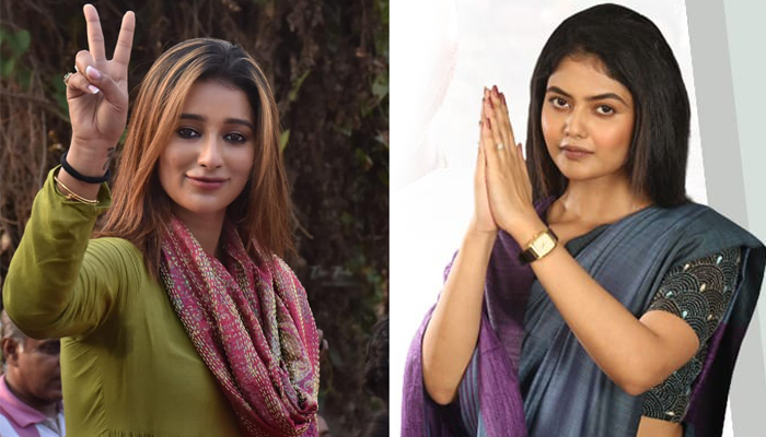 ভোটে এগিয়ে অভিনেত্রী সায়নী ও সায়ন্তিকা