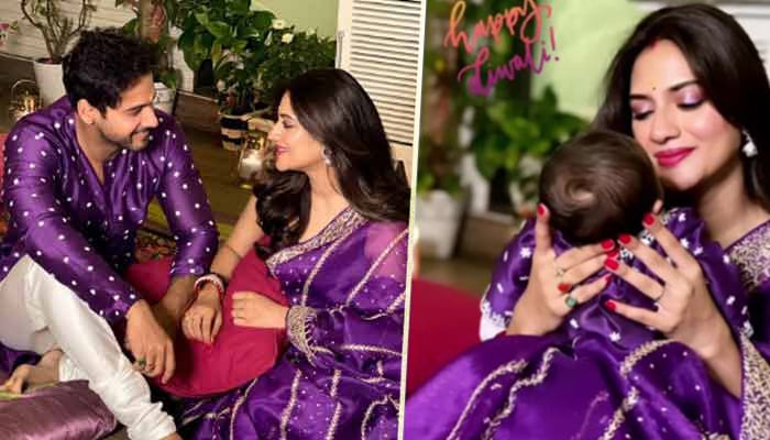 শাখা-সিঁদুরে যশের সঙ্গে নুসরাত, প্রকাশ করলেন পুত্রের ছবি