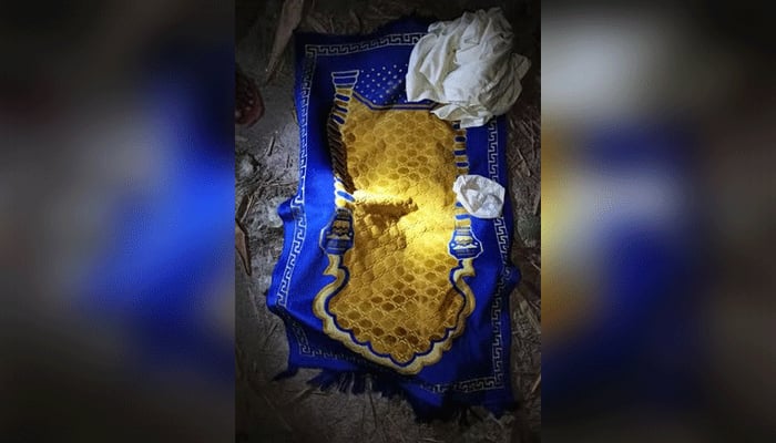 জায়নামাজ-পাঞ্জাবি, পাশে চিরকুটে লেখা ‘ধ্বংস হয়ে যাবে শফিকুল’