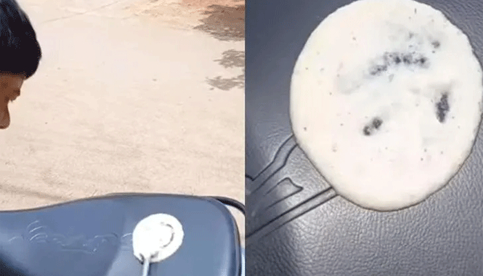 রোদের তাপে স্কুটিতেই দোসা বানালেন তিনি