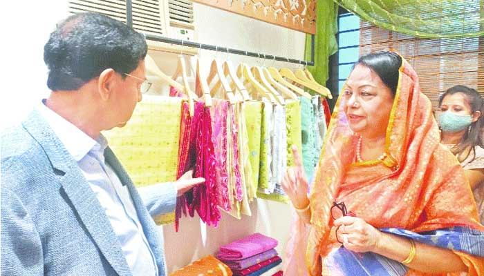 জামদানি ও মসলিন শাড়ি বাংলাদেশের ঐতিহ্য: বস্ত্র ও পাটমন্ত্রী