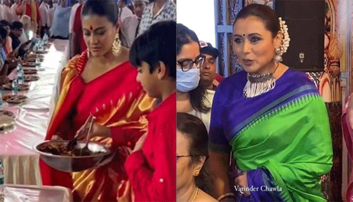 মুম্বাইয়ে মুখার্জী বাড়ির পূজায় রানী-কাজল